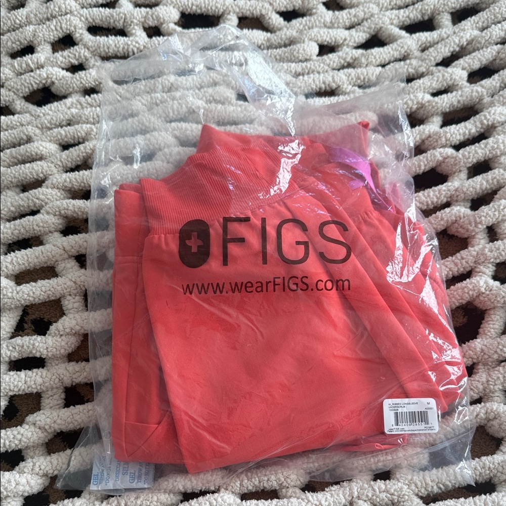 Figs Vibrant Red Catarina Top and Zamora Jogger Pants